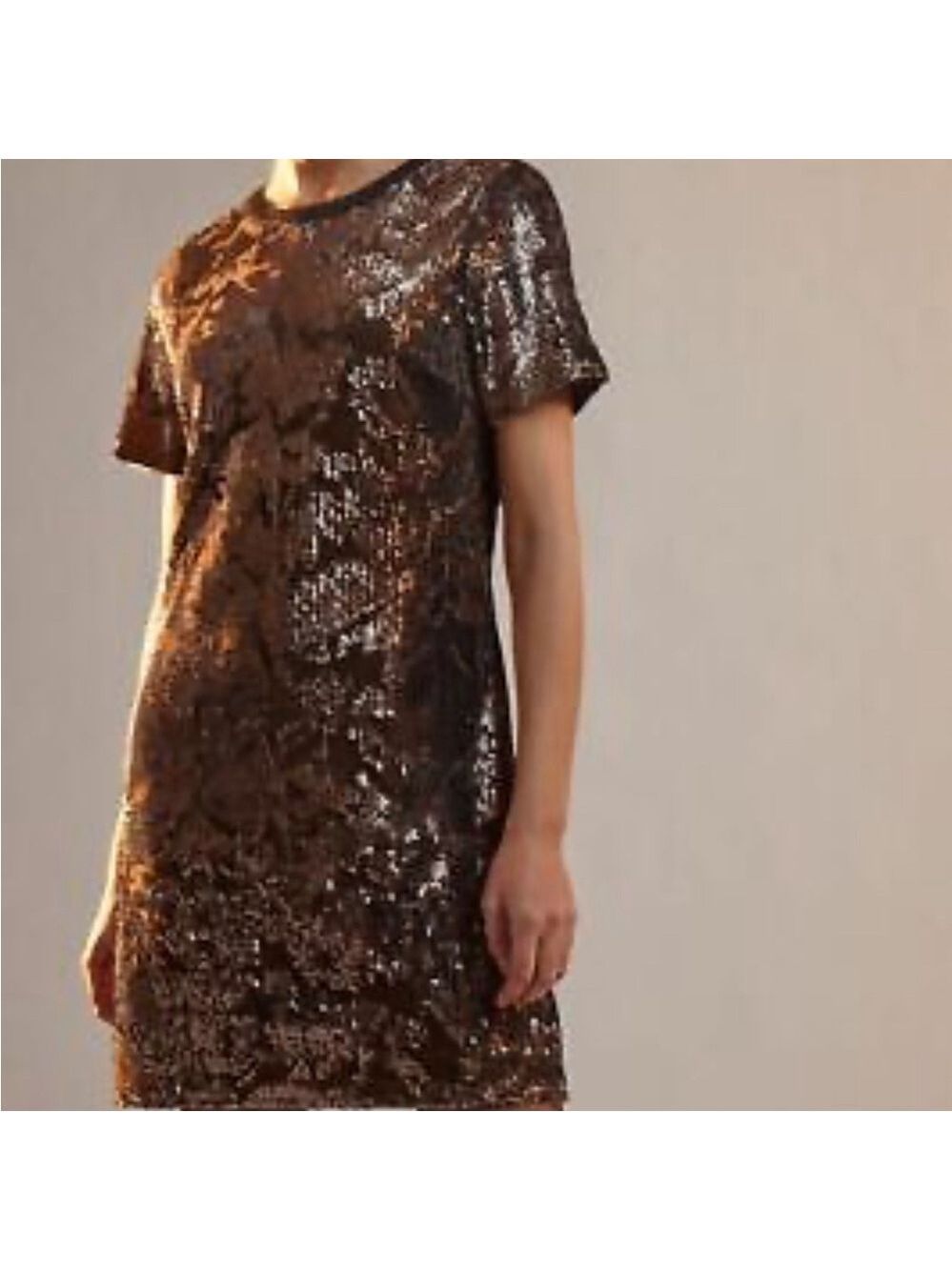 Anthropologie RO & DE Andi Sequin Formal Event Party Date Night Mini Dress H15